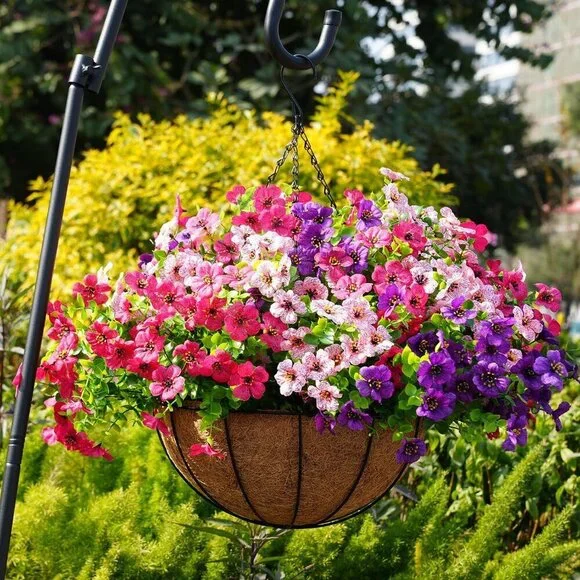 Artificial Flowers for Outdoor, 20 Bundle UV Resistant Fake Silk Flowers, Realis - Picture 7 of 7